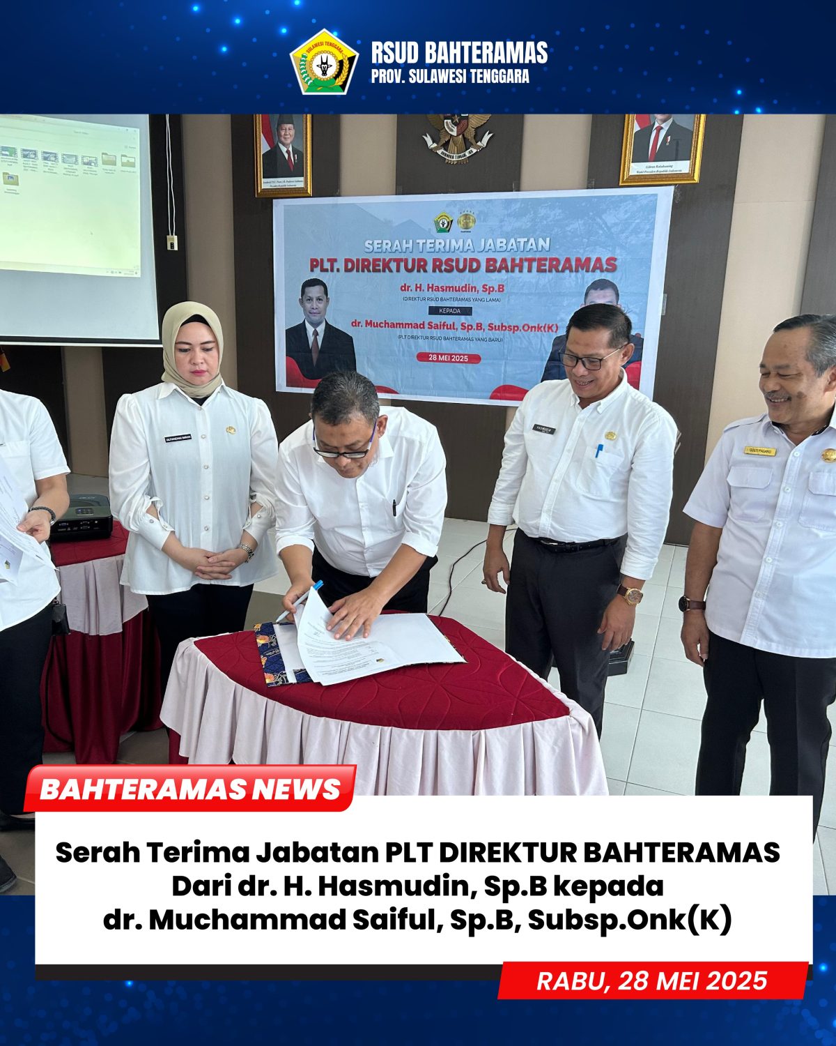Serah Terima Jabatan PLT Direktur RSUD Bahteramas